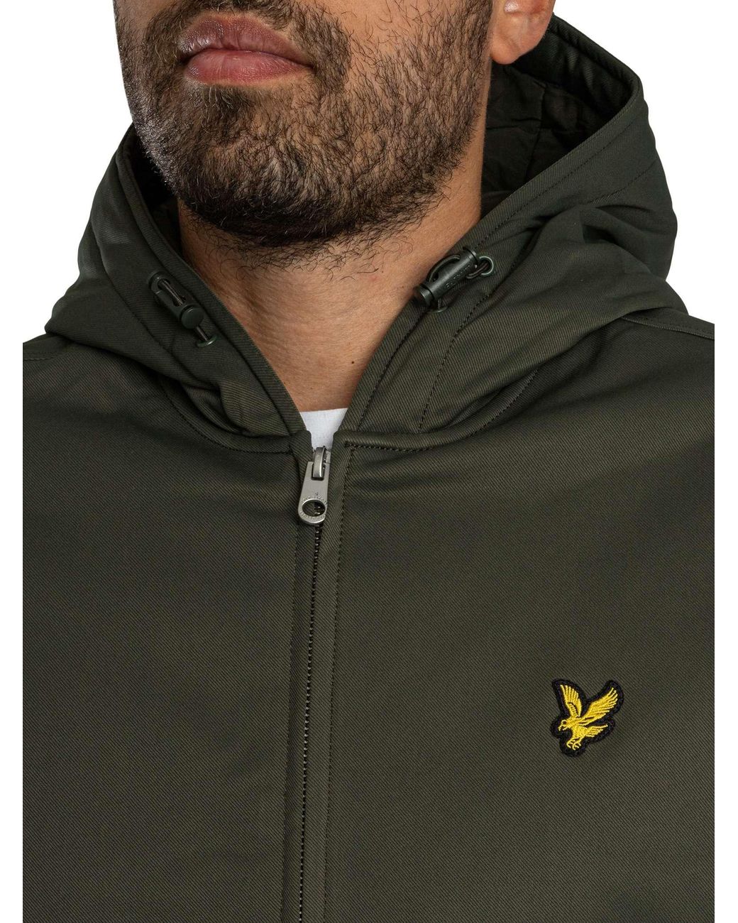 Lyle & Scott Gray Padded Hooded Zip Through Jacket for men