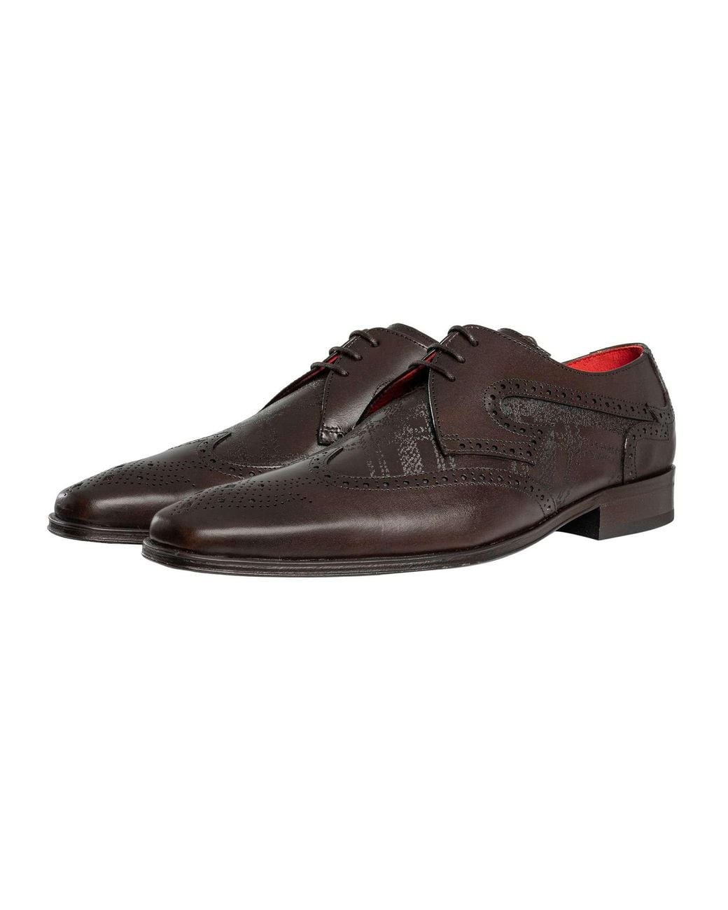 Jeffery West Brown Scottish Leather Derby Shoes for men