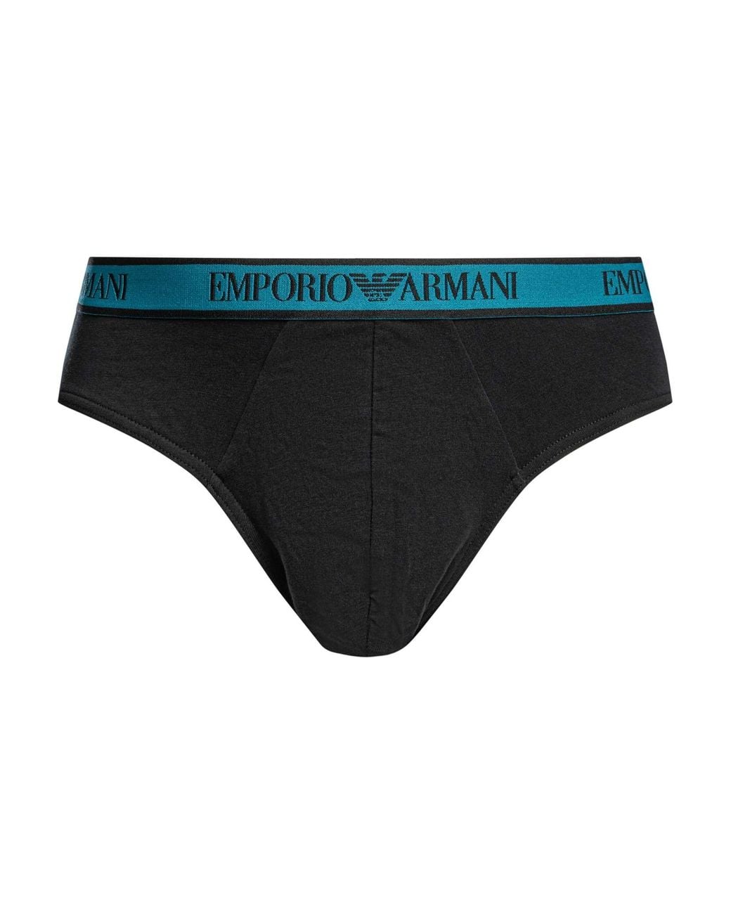 Emporio Armani Black 3 Pack Cotton Stretch Briefs for men