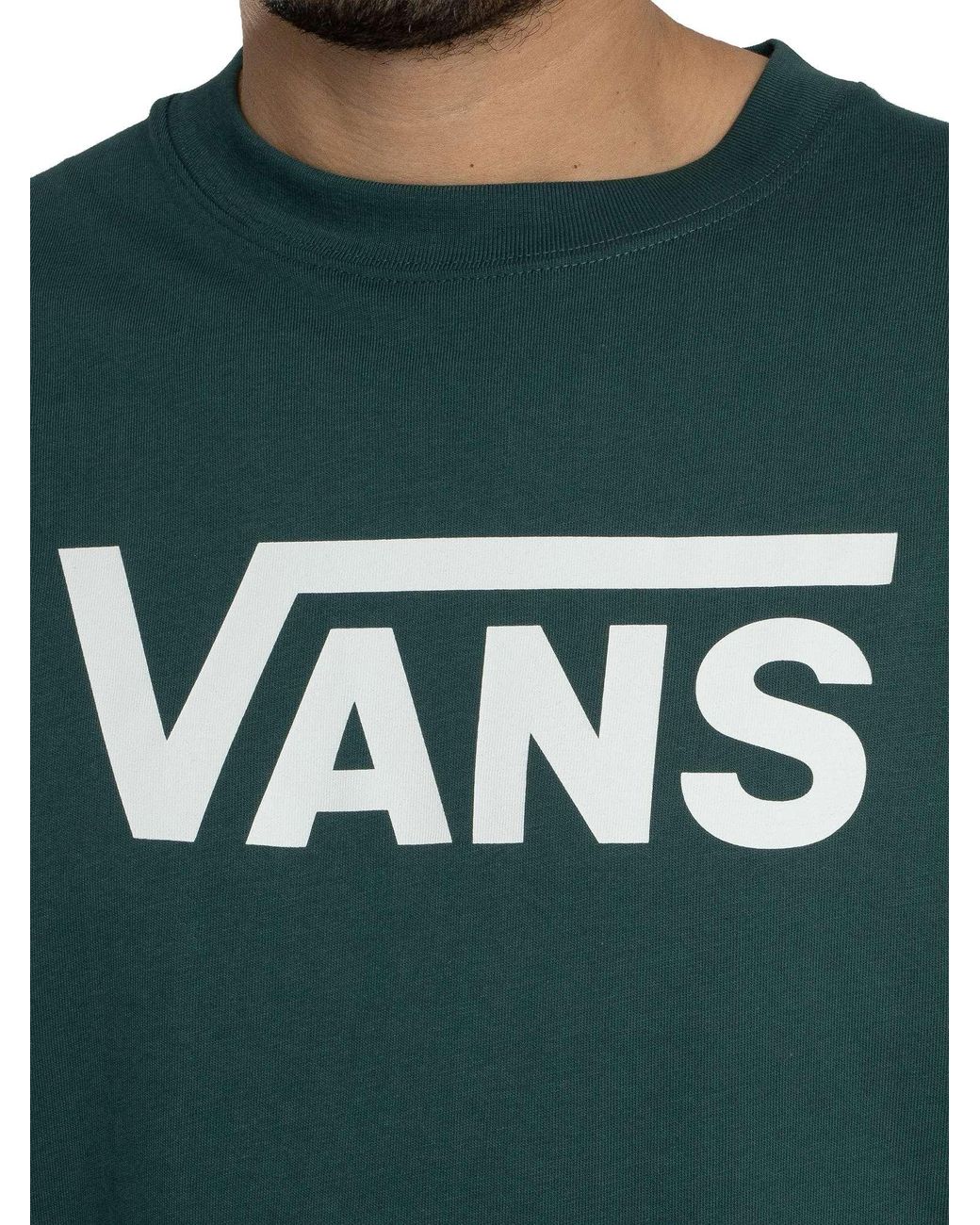 Vans Green Classic Logo T-Shirt for men