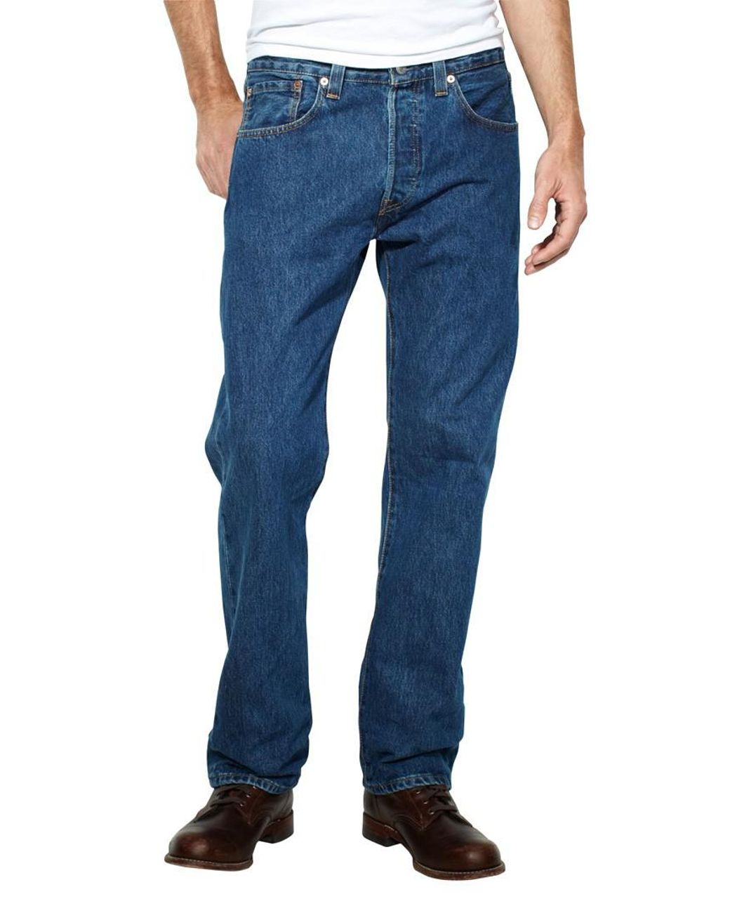 Levi's Stonewash 501 Original Fit Denim Jeans in Blue for Men | Lyst