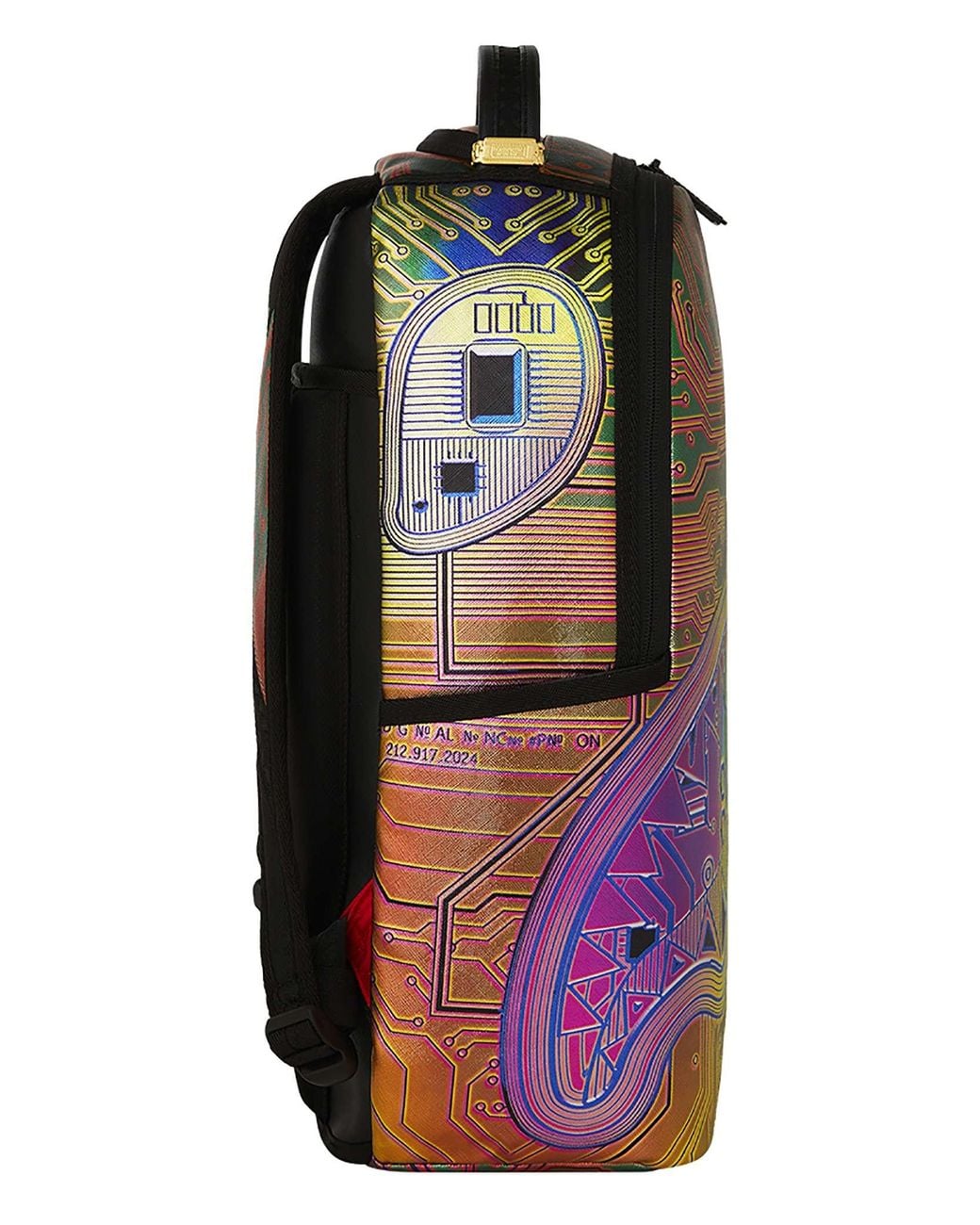 Sprayground Green 20l Circuit Board Shark Backpack for men