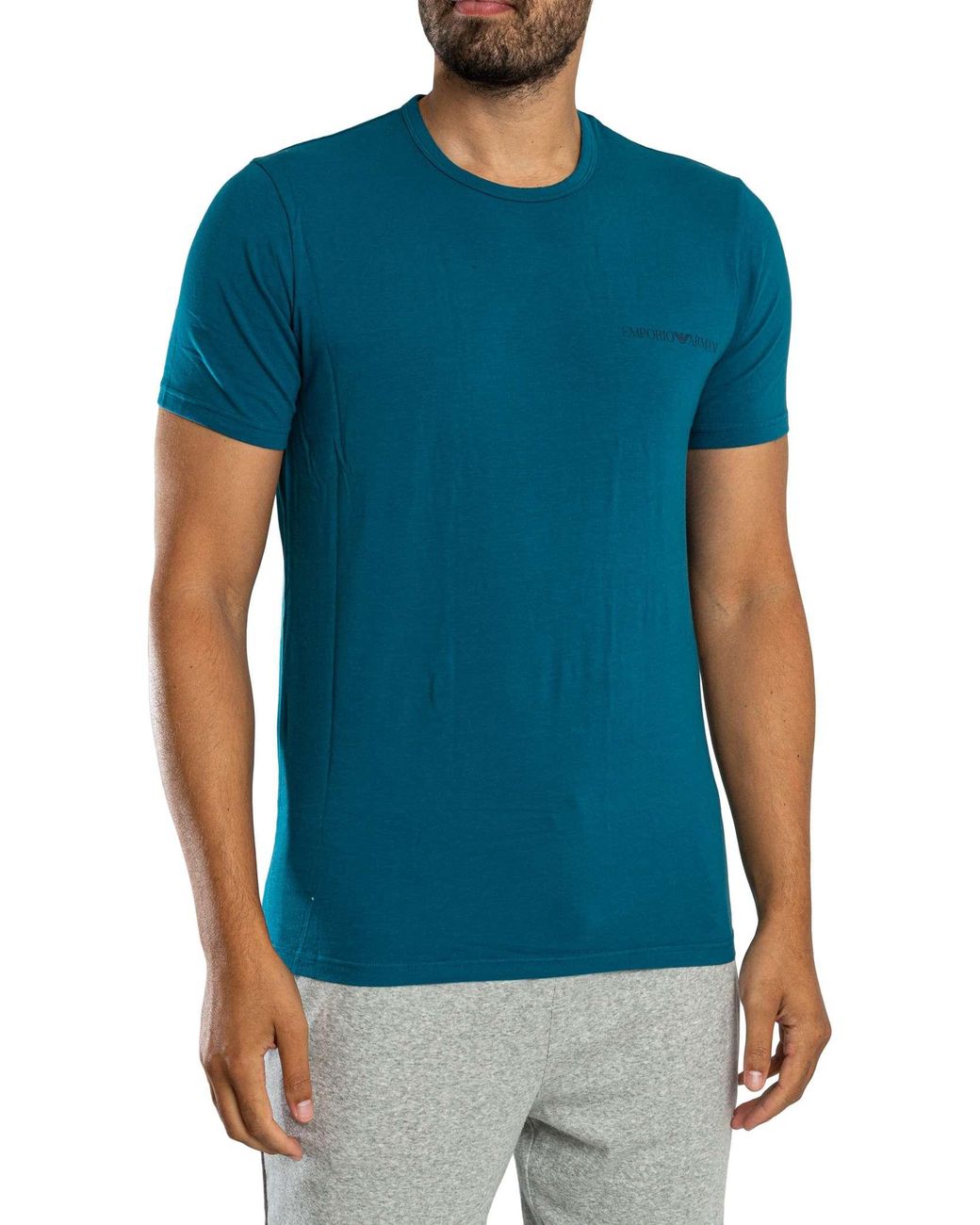 Emporio Armani Blue 2 Pack Lounge Crew Neck T-Shirt for men