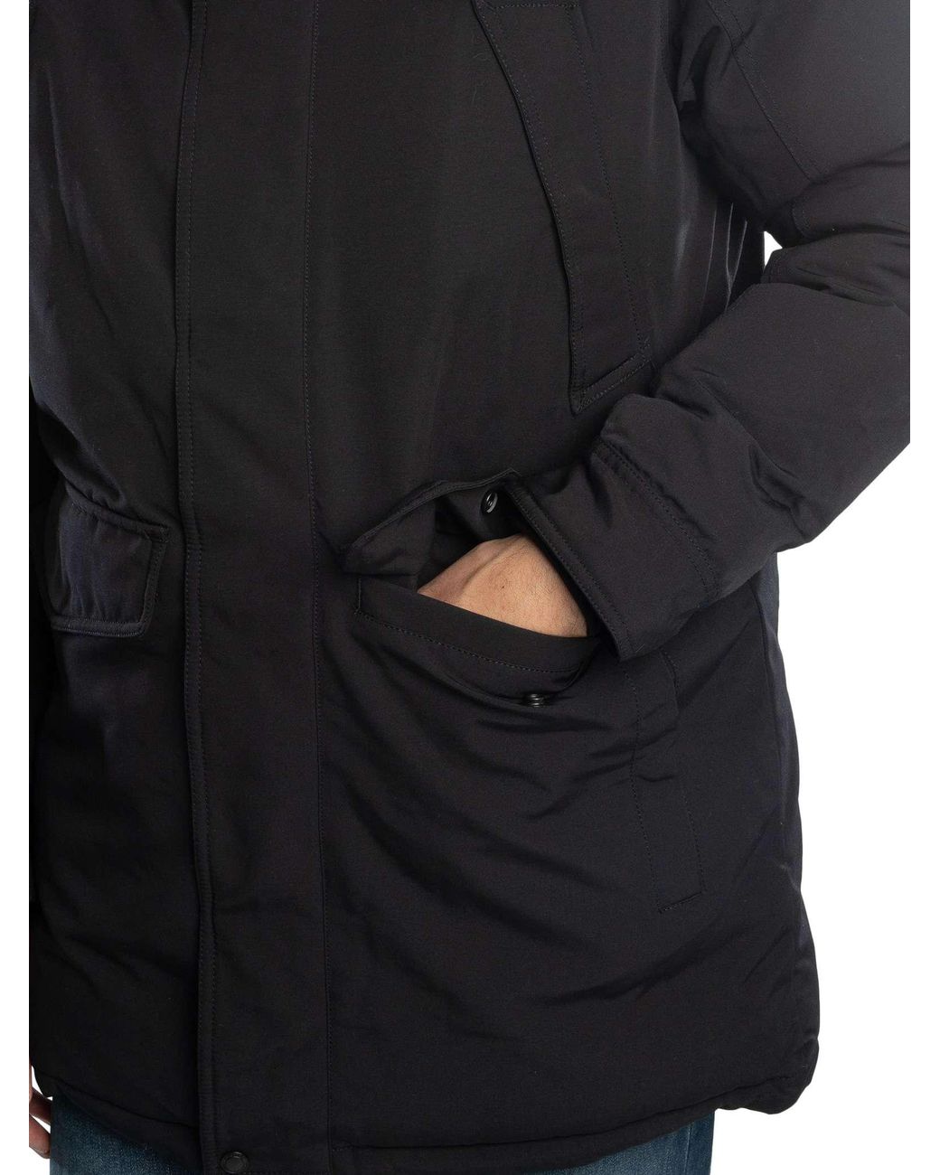 Superdry Black Everest Faux Fur Parka Jacket for men
