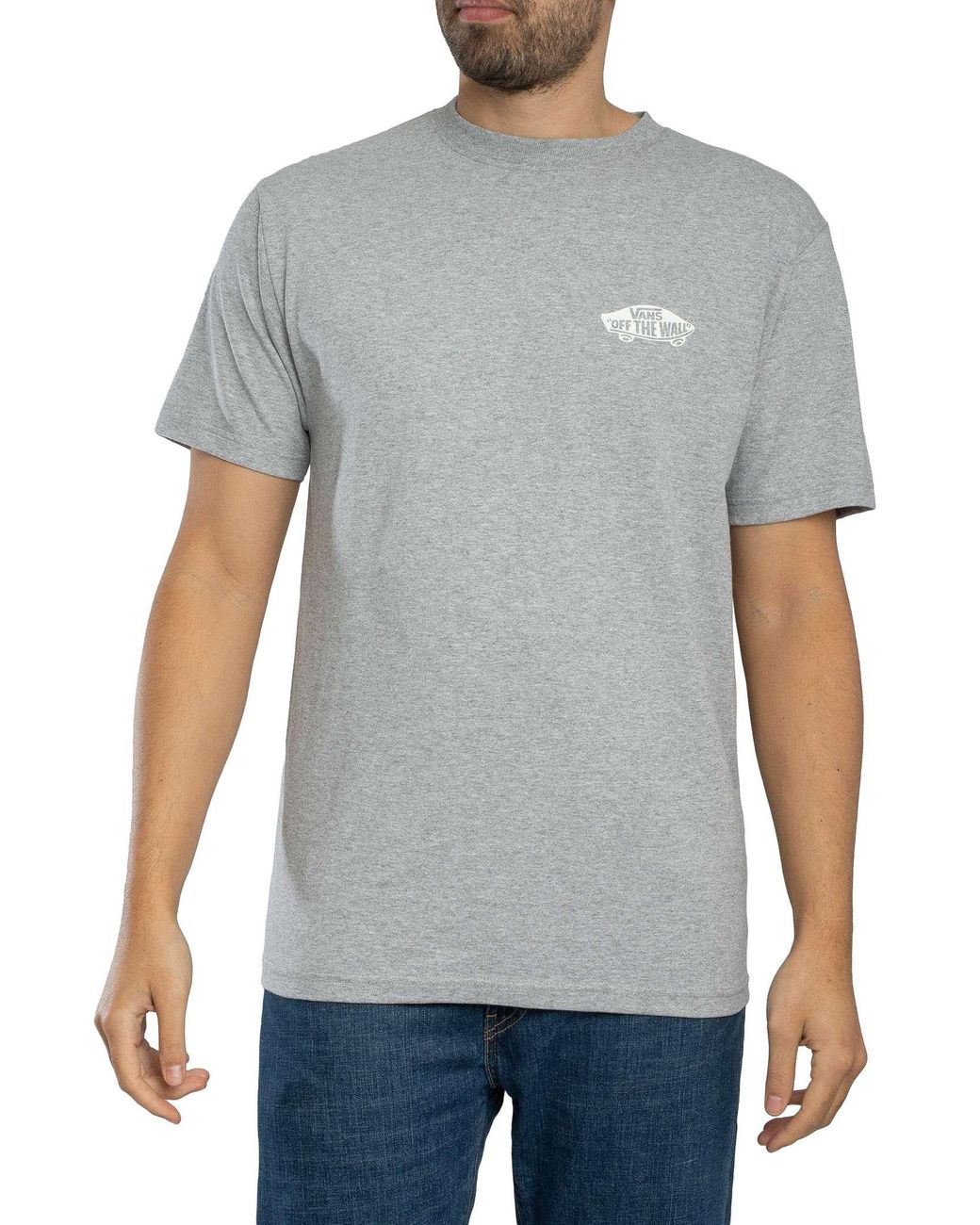 Vans Gray Double Standard Back Logo T-Shirt for men