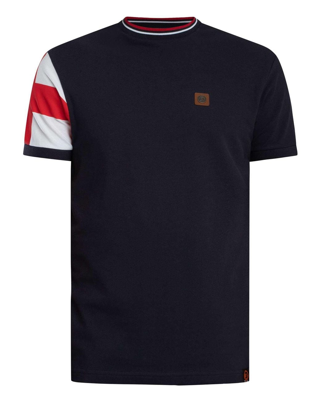 Trojan Blue Flag Print Pique T-Shirt for men