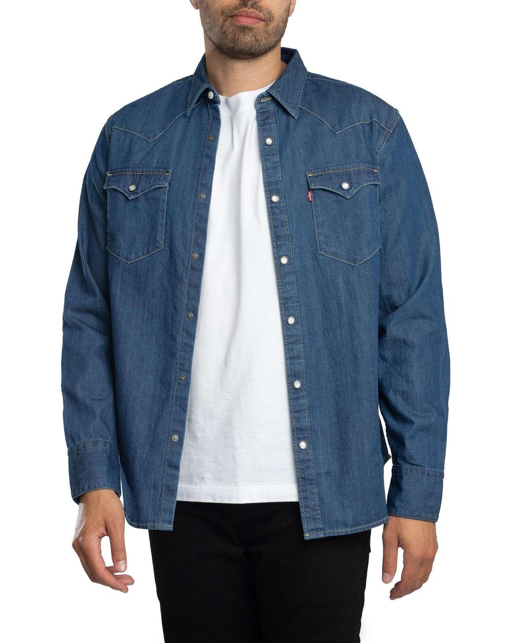Levi's Blue Barstow Western Shirt for men