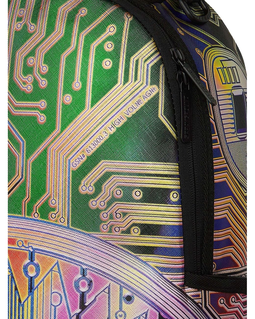 Sprayground Green 20l Circuit Board Shark Backpack for men