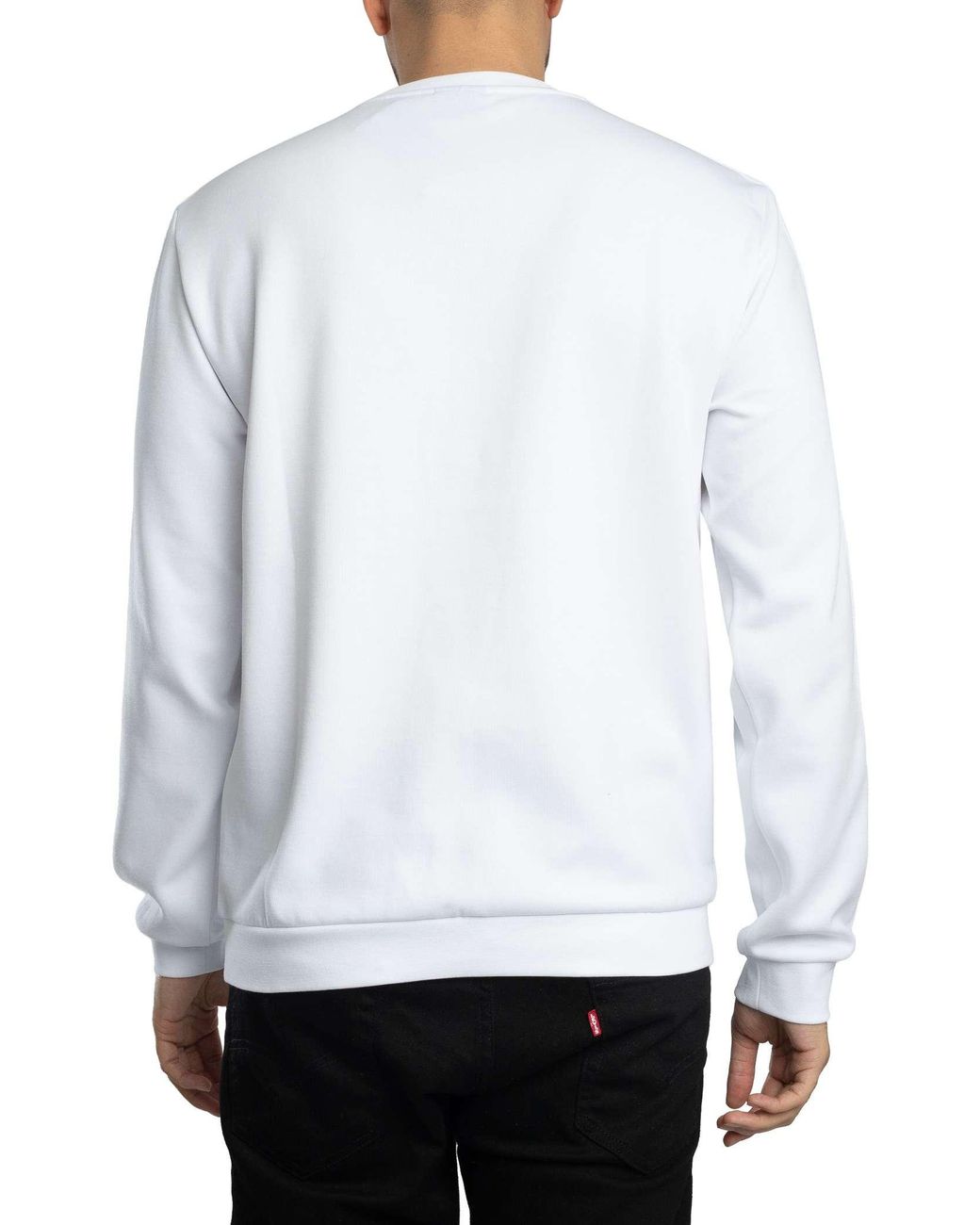 EA7 White Logo Tape Sweatshirt for men