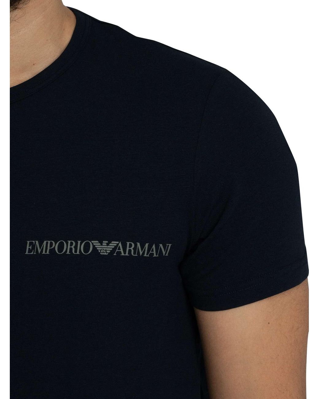 Emporio Armani Gray 2 Pack Lounge Crew T-Shirt for men