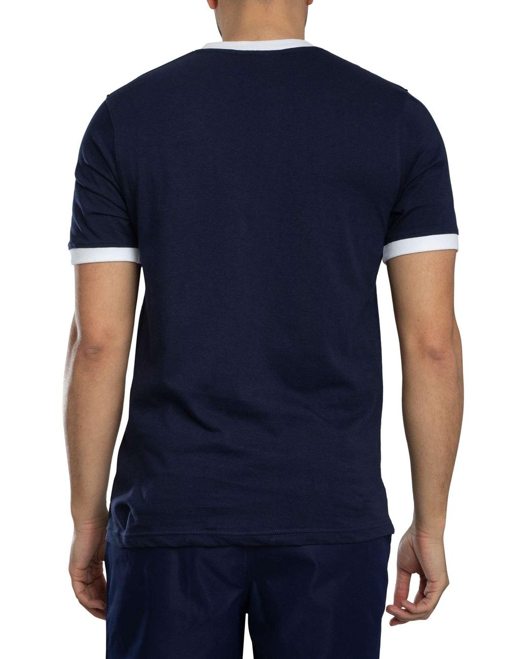 Fila Blue Marconi Ringer T Shirt Peacoat White for men