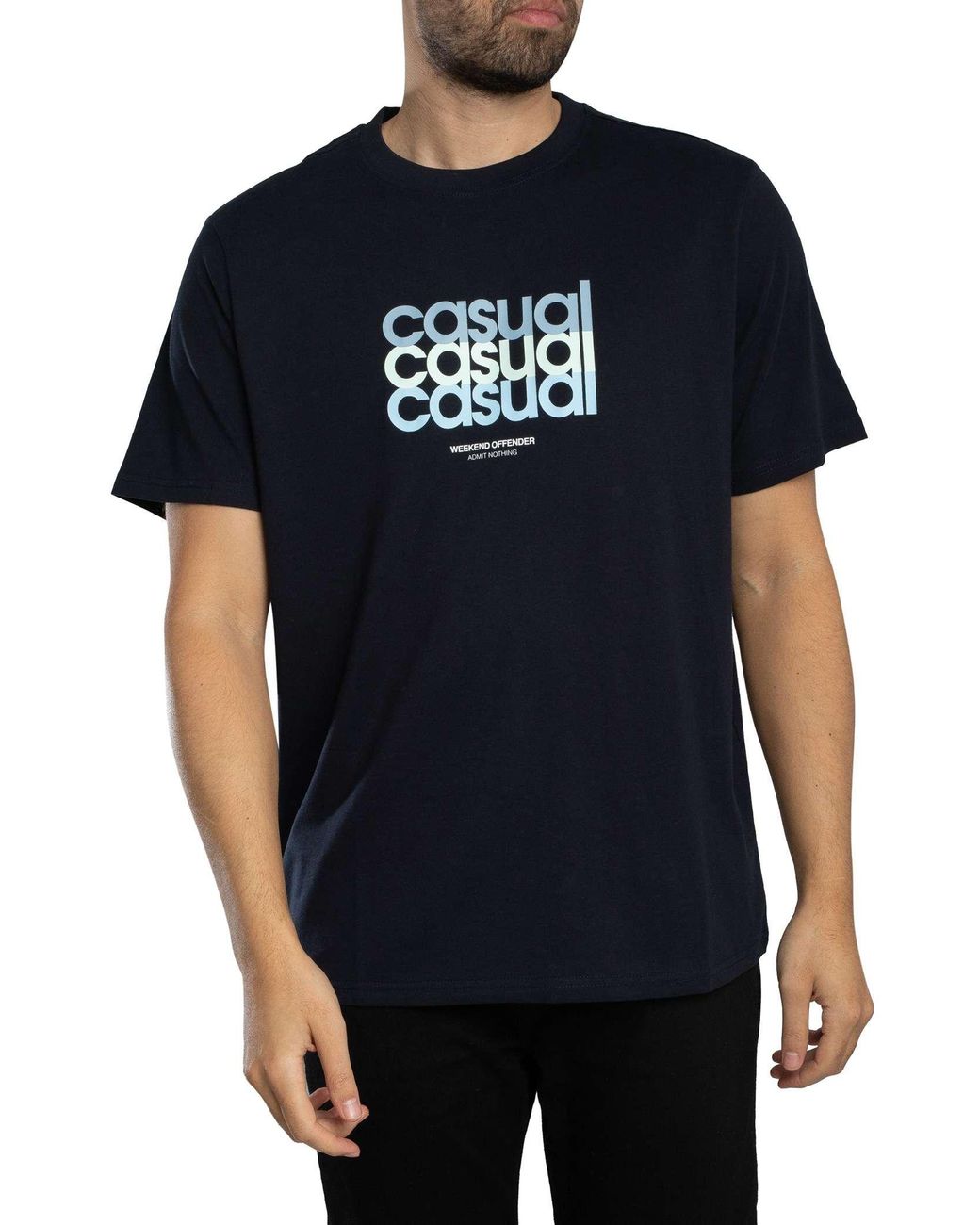 Weekend Offender Black W.O.L Graphic T-Shirt for men