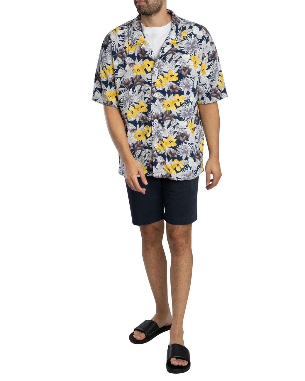 HUGO Gray Beach Relaxed Shirt for men
