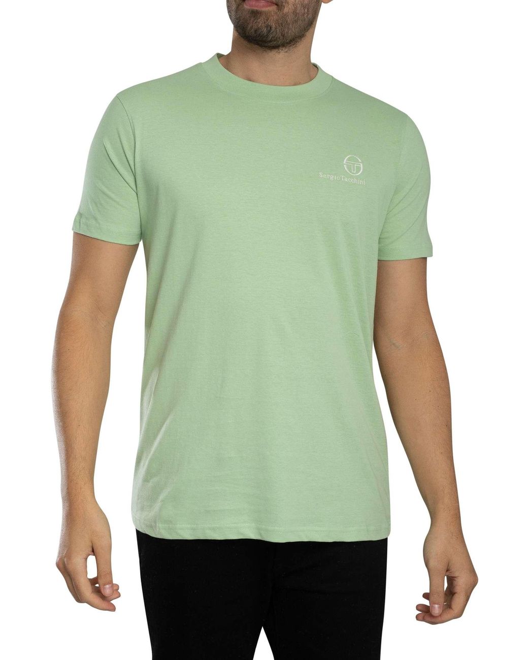 Sergio Tacchini Green Felton T-Shirt for men