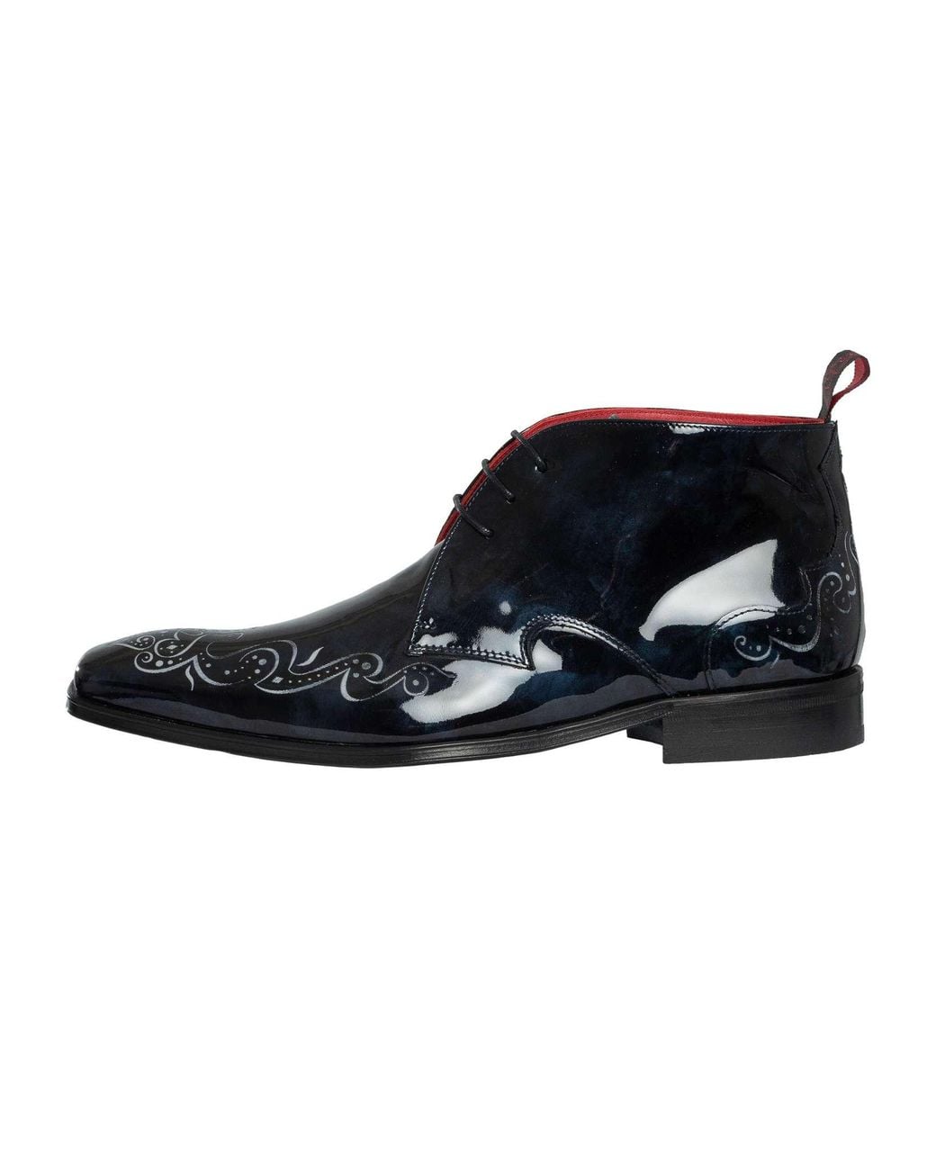 Jeffery West Blue Sunset Patent Leather Boots for men