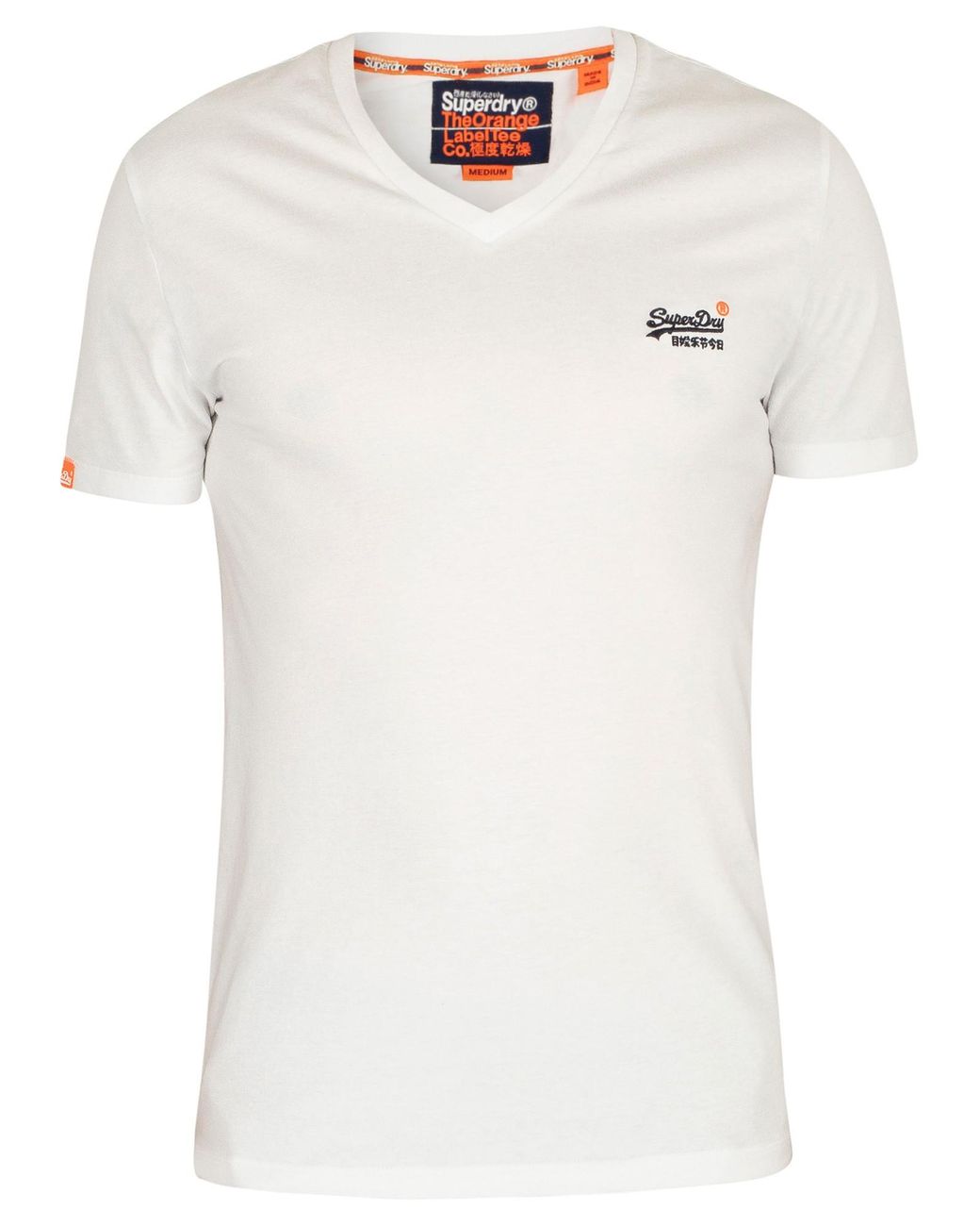 Superdry Orange Label Vintage Embroidery V- Neck T-shirt in White for Men |  Lyst