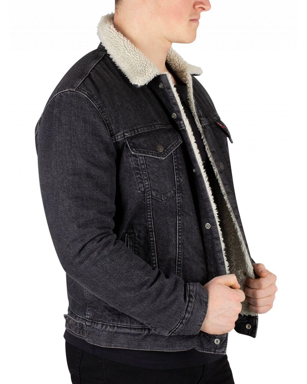 levi's grey sherpa jacket