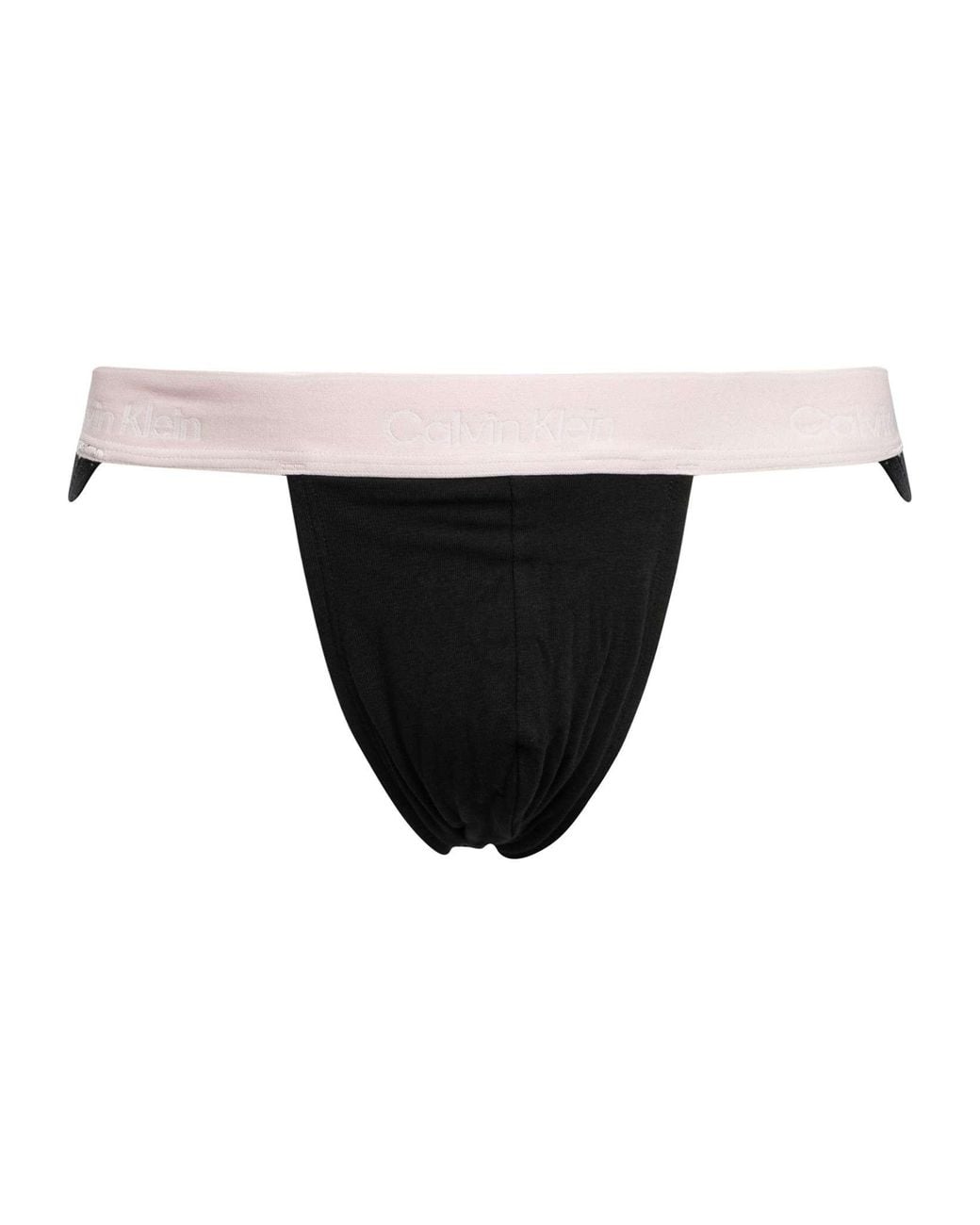 Calvin Klein Black 3 Pack Icon Jockstrap for men