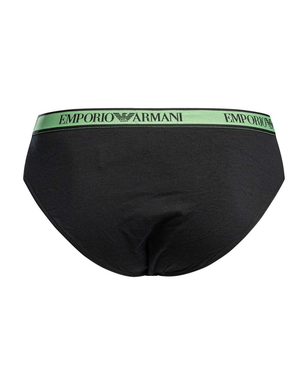 Emporio Armani Black 3 Pack Cotton Stretch Briefs for men