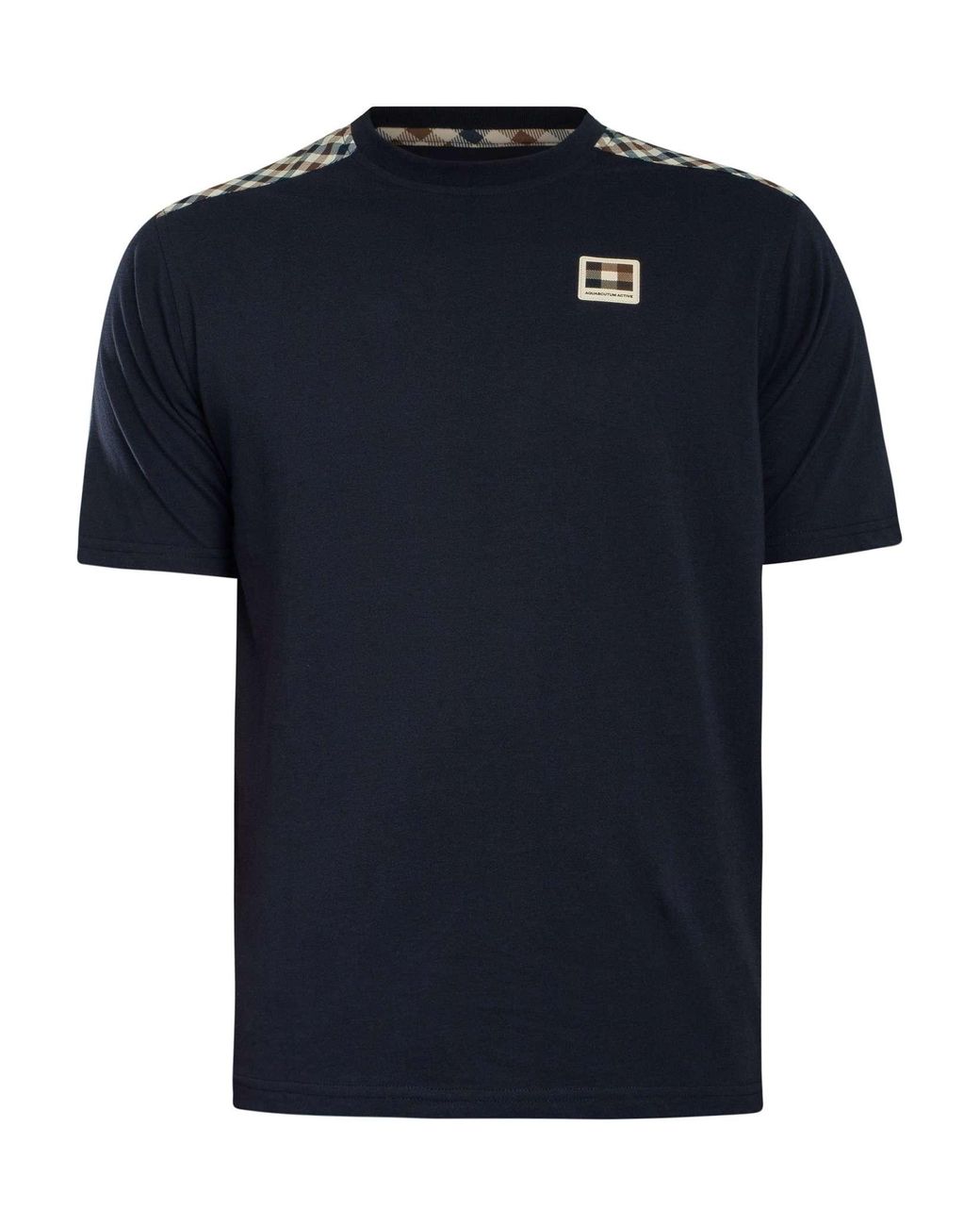 Aquascutum Blue Insert Lamina T-Shirt for men