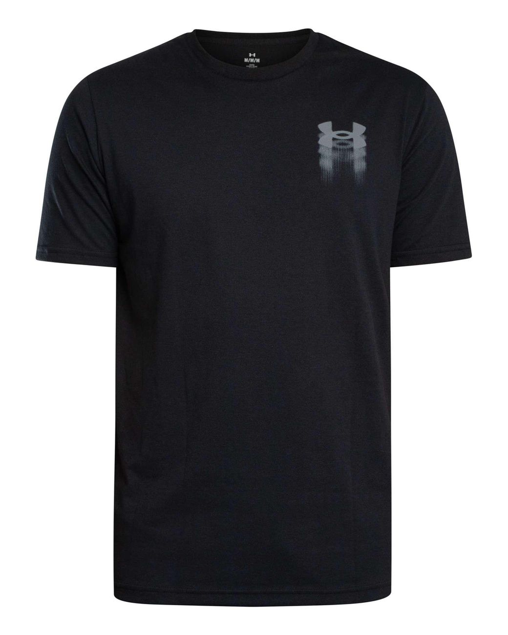Under Armour Black Blur Logo Back Graphic Loose T-Shirt for men