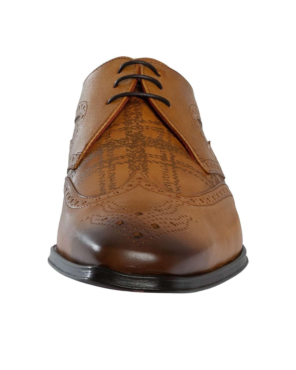 Jeffery West Brown Scottish Leather Derby Shoes for men