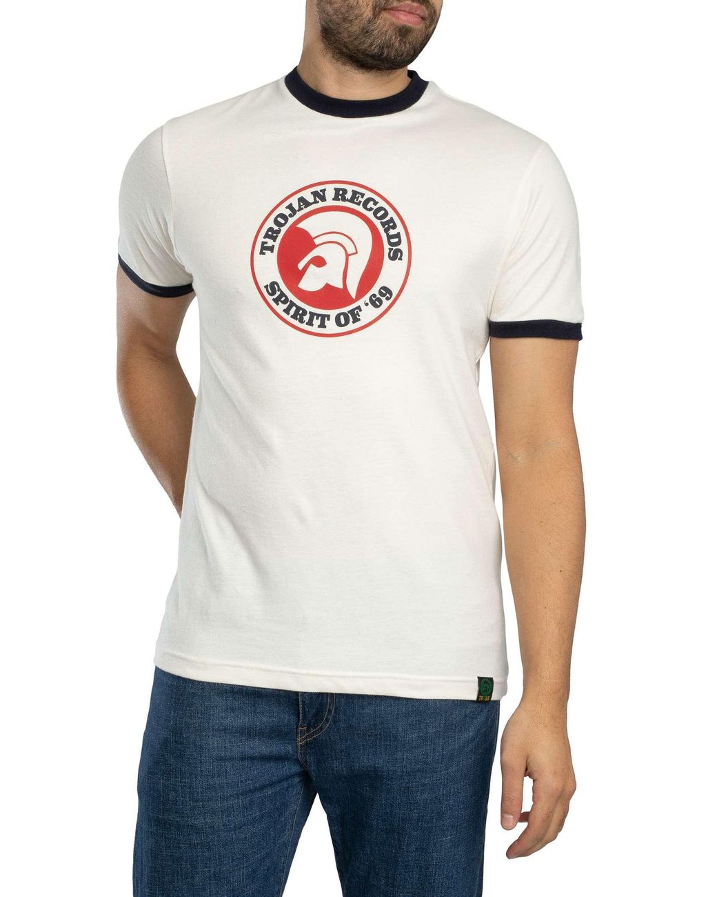 Trojan White Spirit Of '69 Logo T-Shirt for men