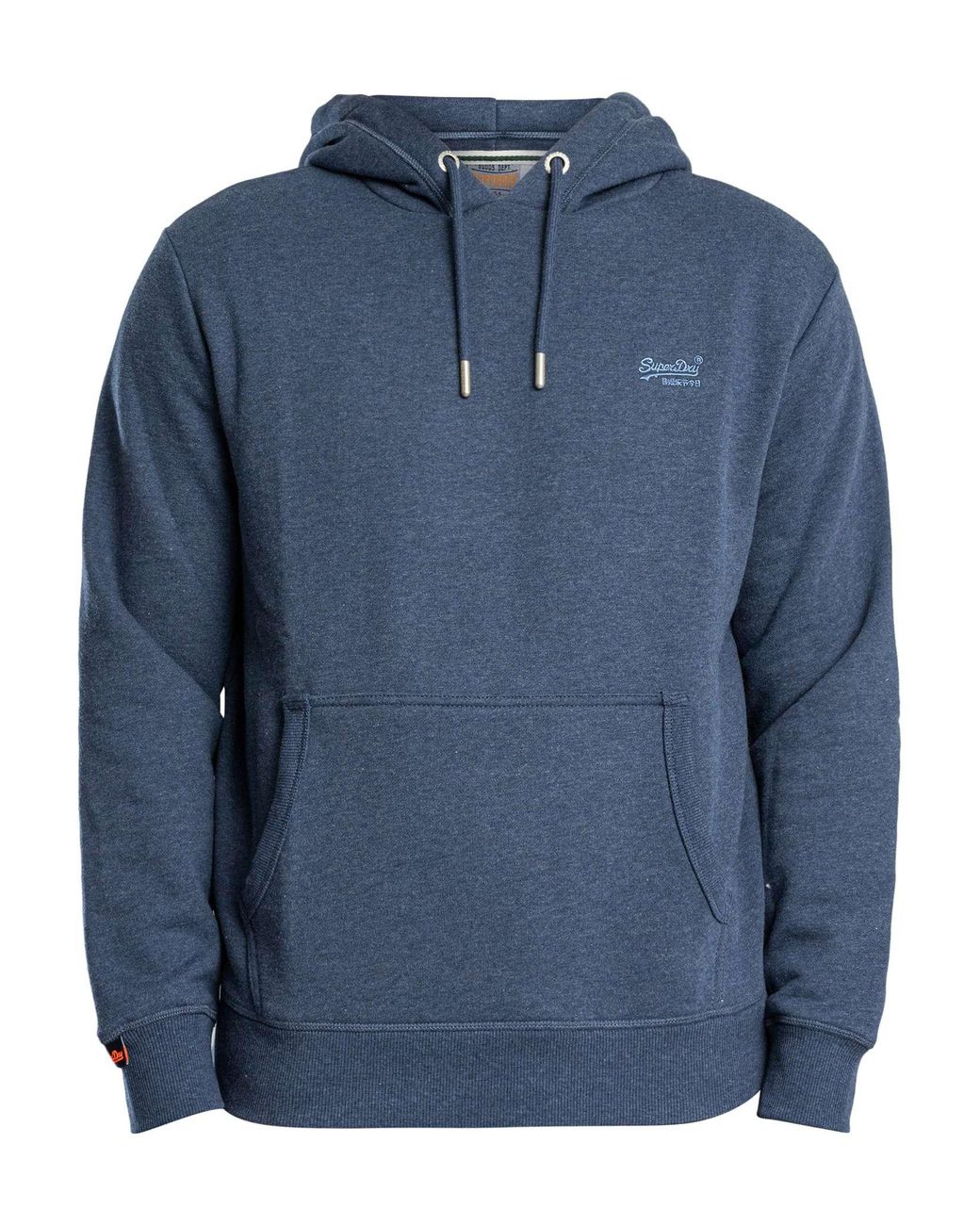 Superdry Blue Essential Logo Pullover Hoodie for men