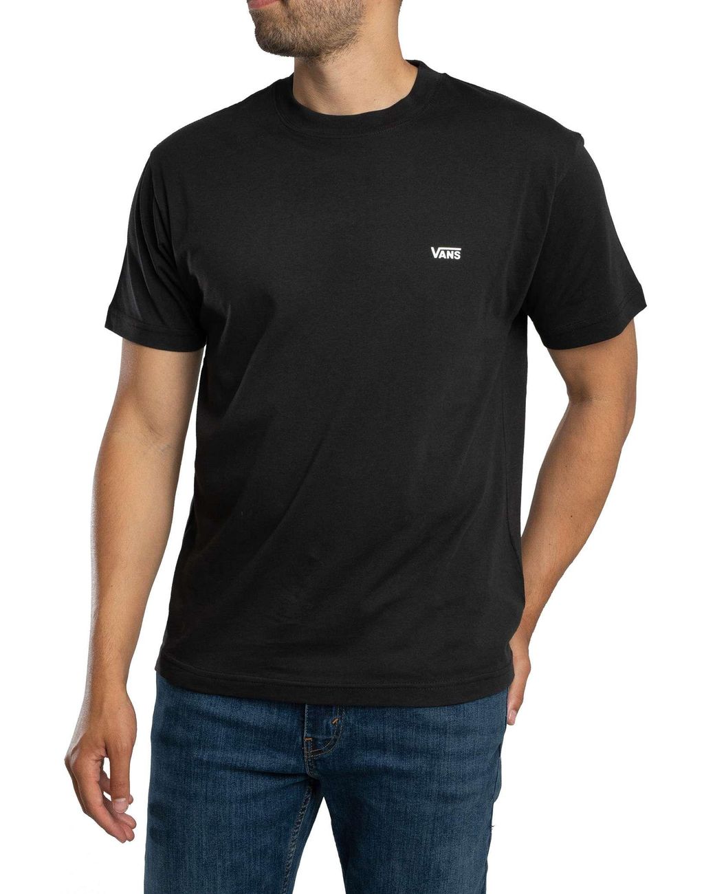 Vans Black Left Chest Logo T-Shirt for men