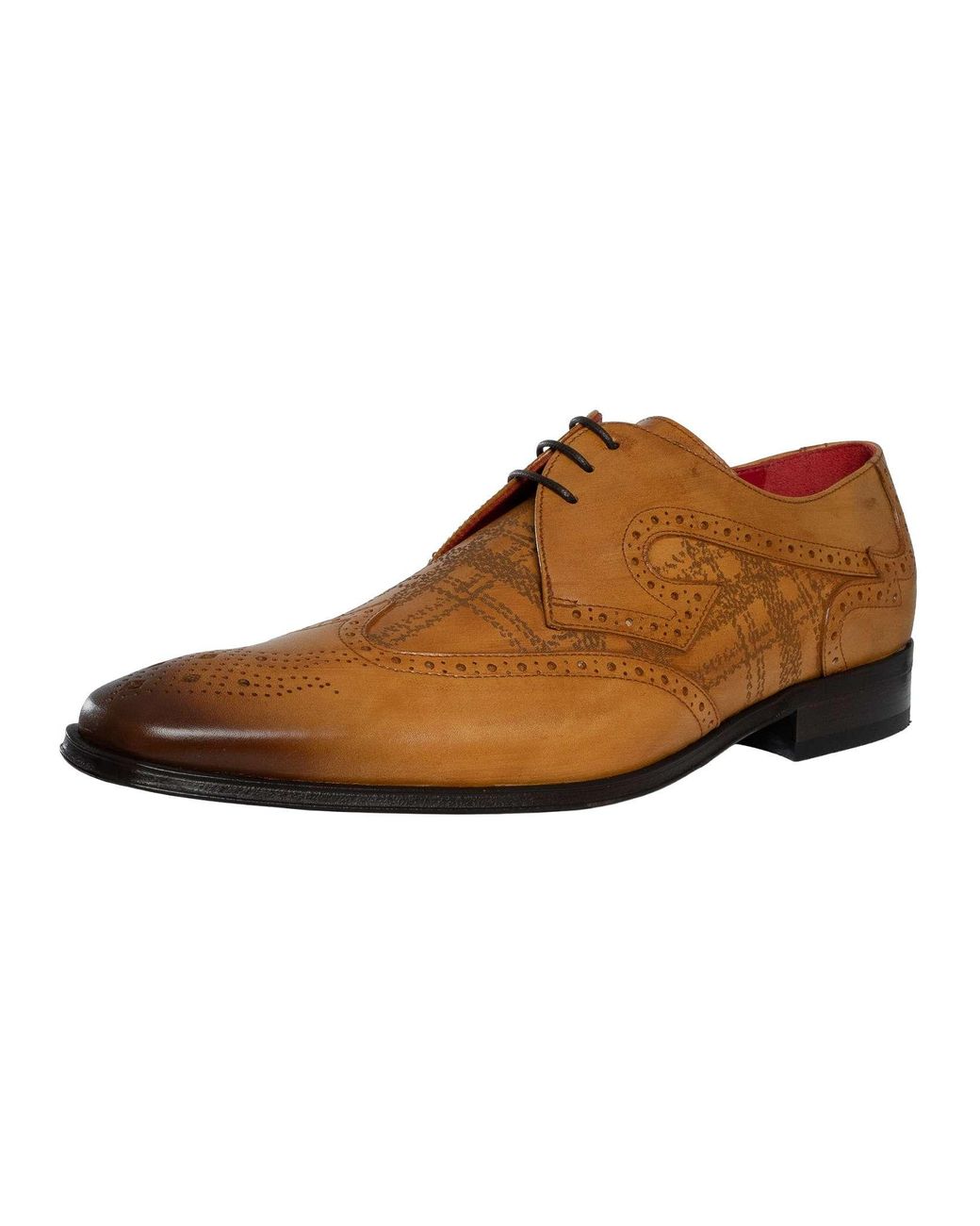 Jeffery West Brown Scottish Leather Derby Shoes for men