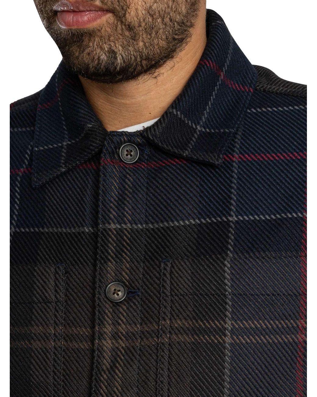 Barbour Blue Tartan Overshirt for men