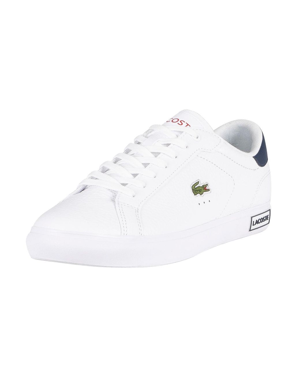Lacoste Powercourt 0721 2 Sma Leather Trainers in White for Men | Lyst