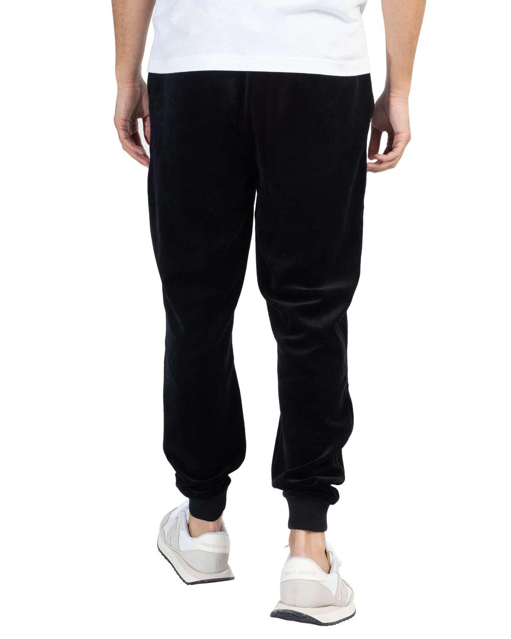 Sergio Tacchini Black Court Velour Track Joggers for men