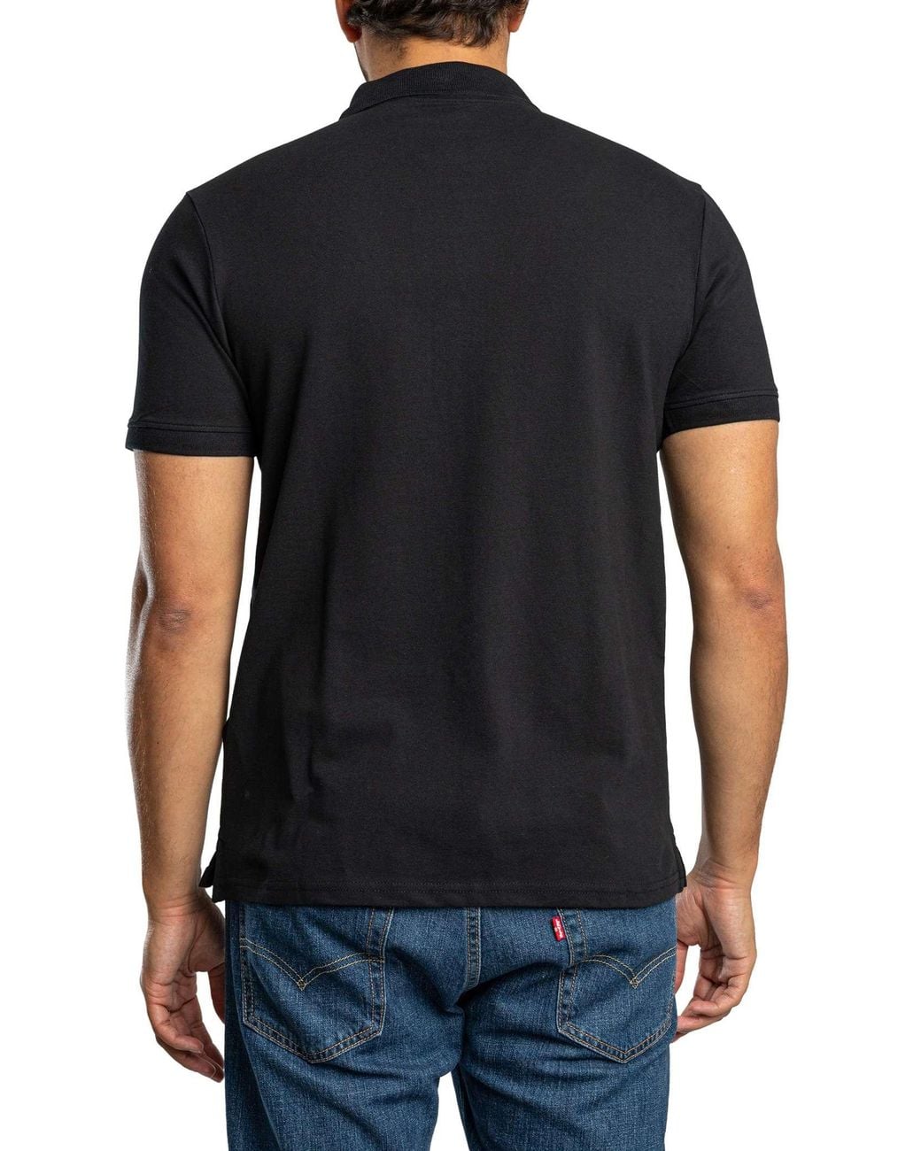 Lyle & Scott Black Plain Polo Shirt for men