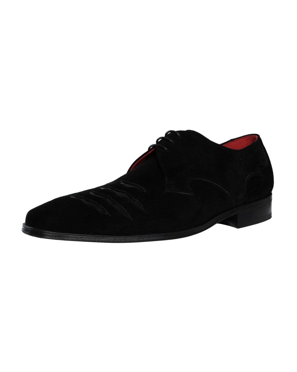 Jeffery West Black Rip Suede Brogue Shoes for men