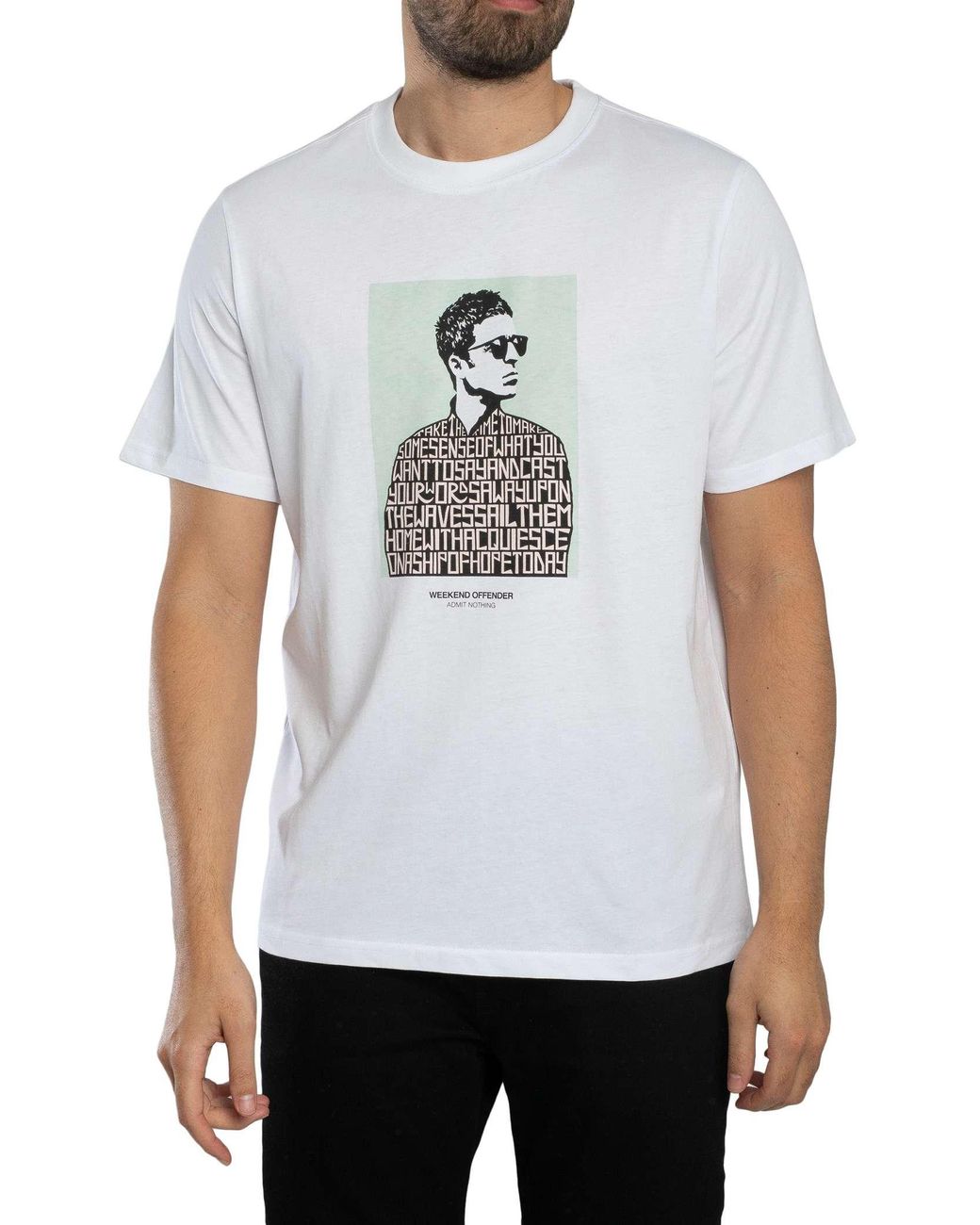 Weekend Offender White Camden Graphic T-Shirt for men