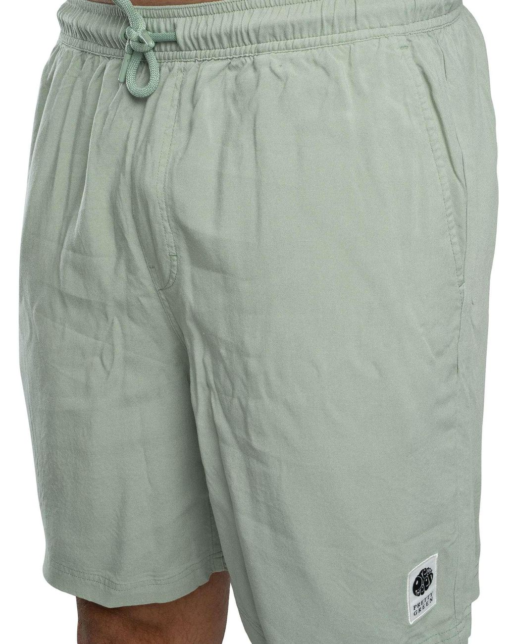 Pretty Green Blue Islington Rayon Shorts for men