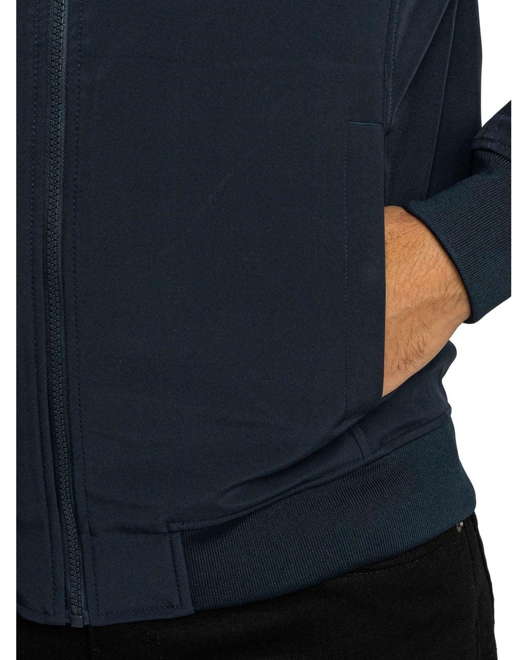 Lyle & Scott Blue Mesh Back Softshell Jacket for men