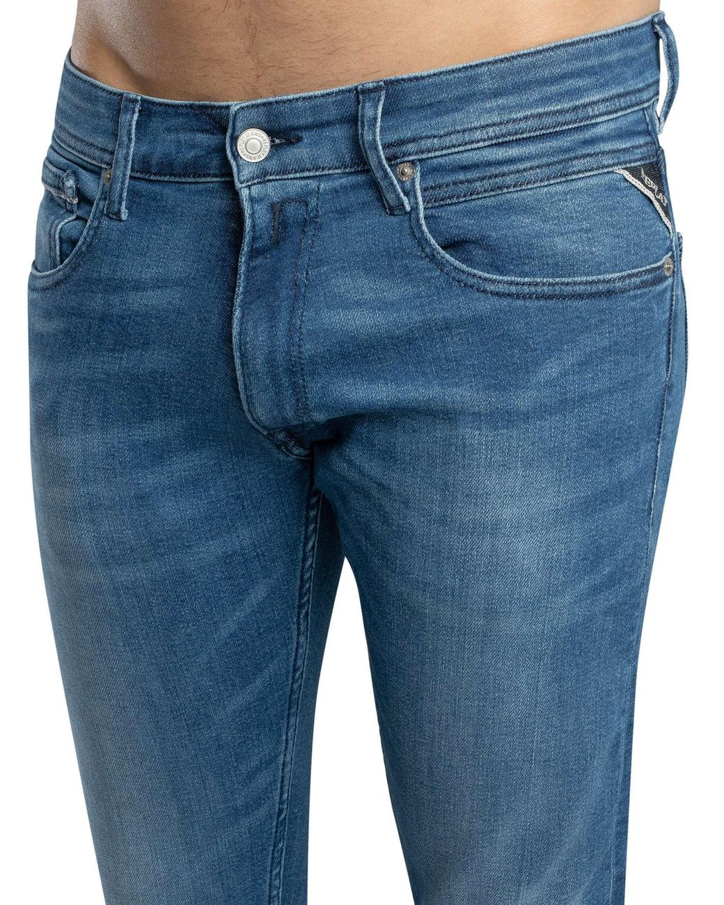 Replay Blue Grover Straight Jeans for men