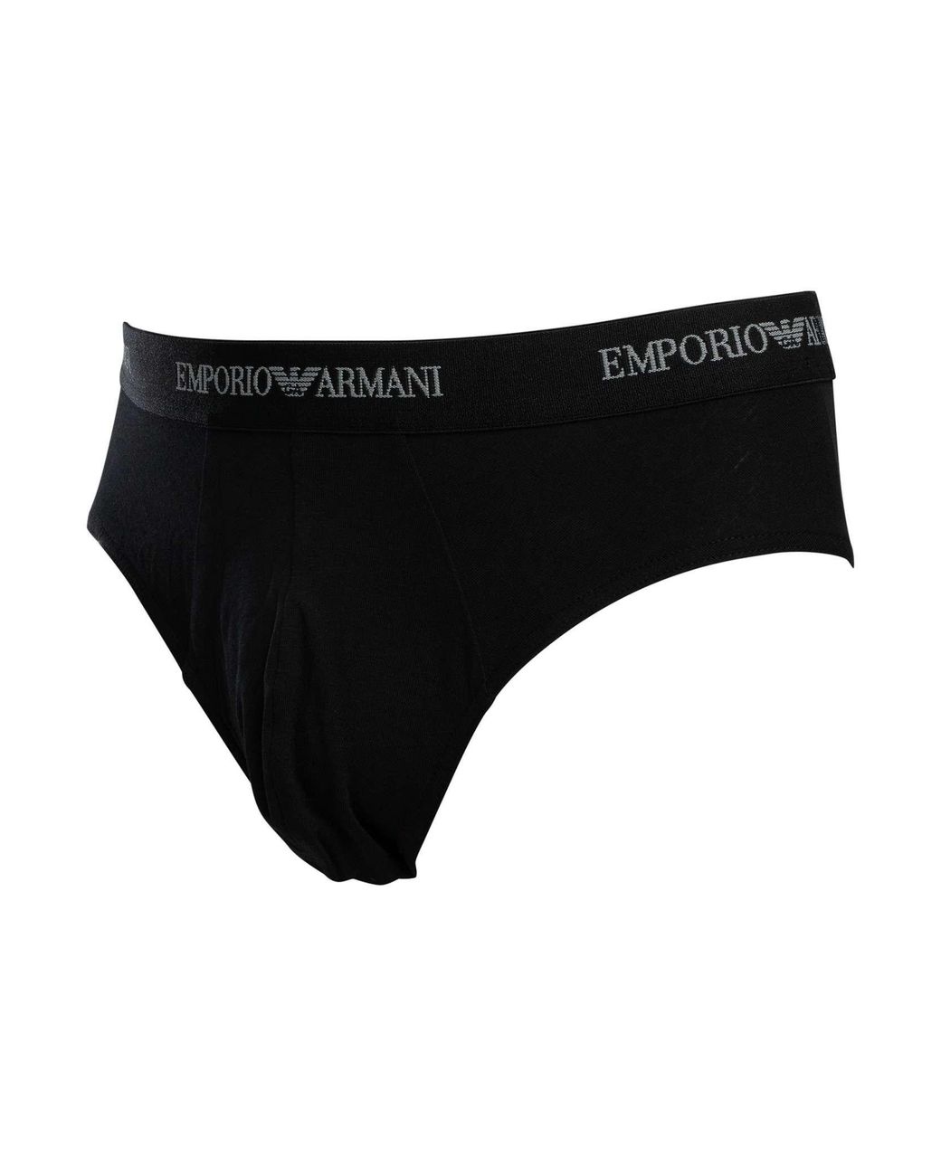 Emporio Armani Black 3 Pack Cotton Briefs for men