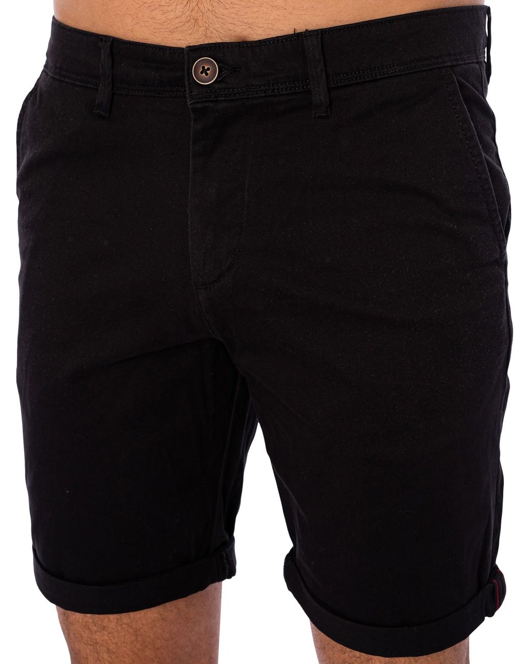 Jack & Jones Black Bowie Chino Shorts for men