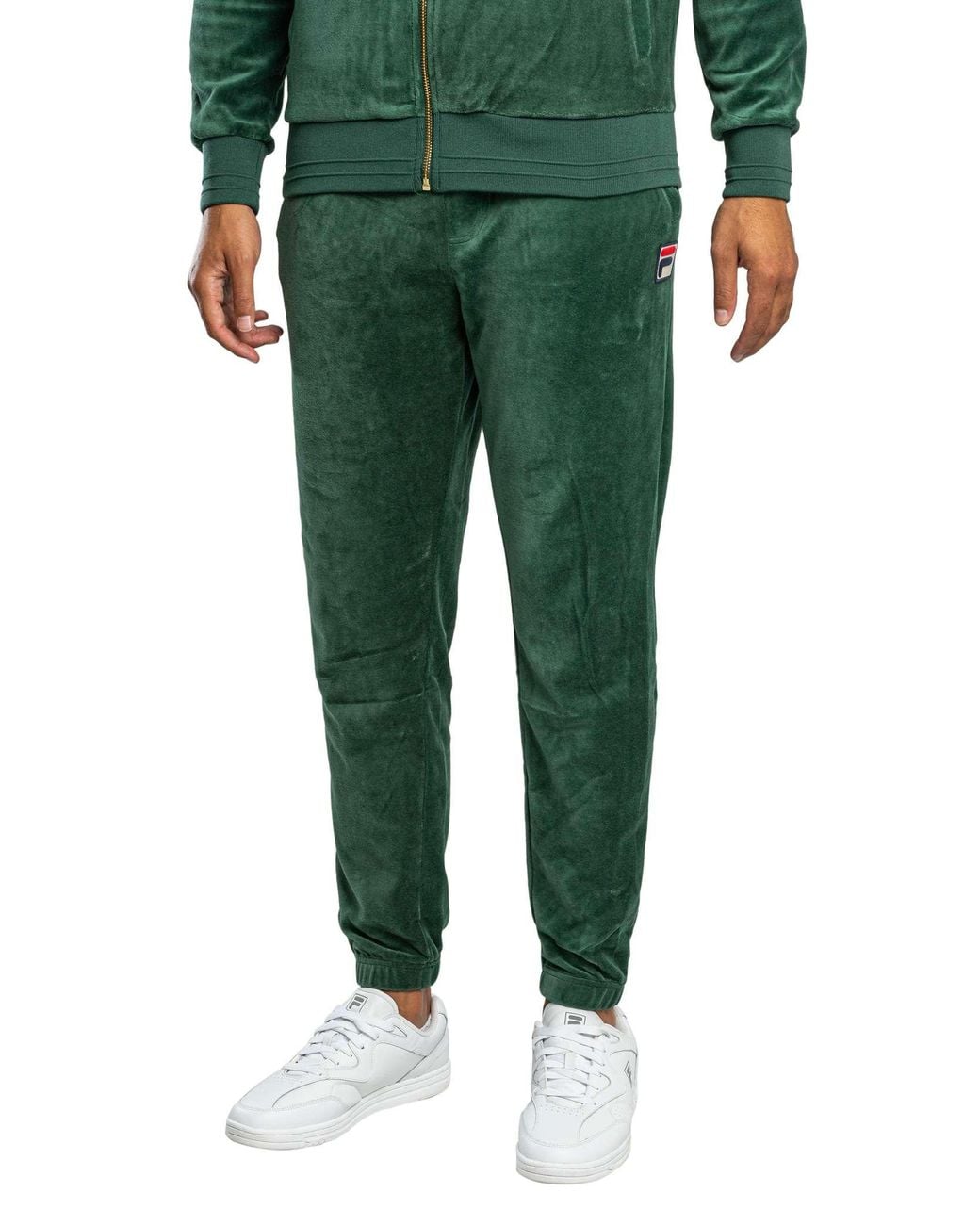 Fila Green Eddie Velour Bamboo Badge Joggers for men