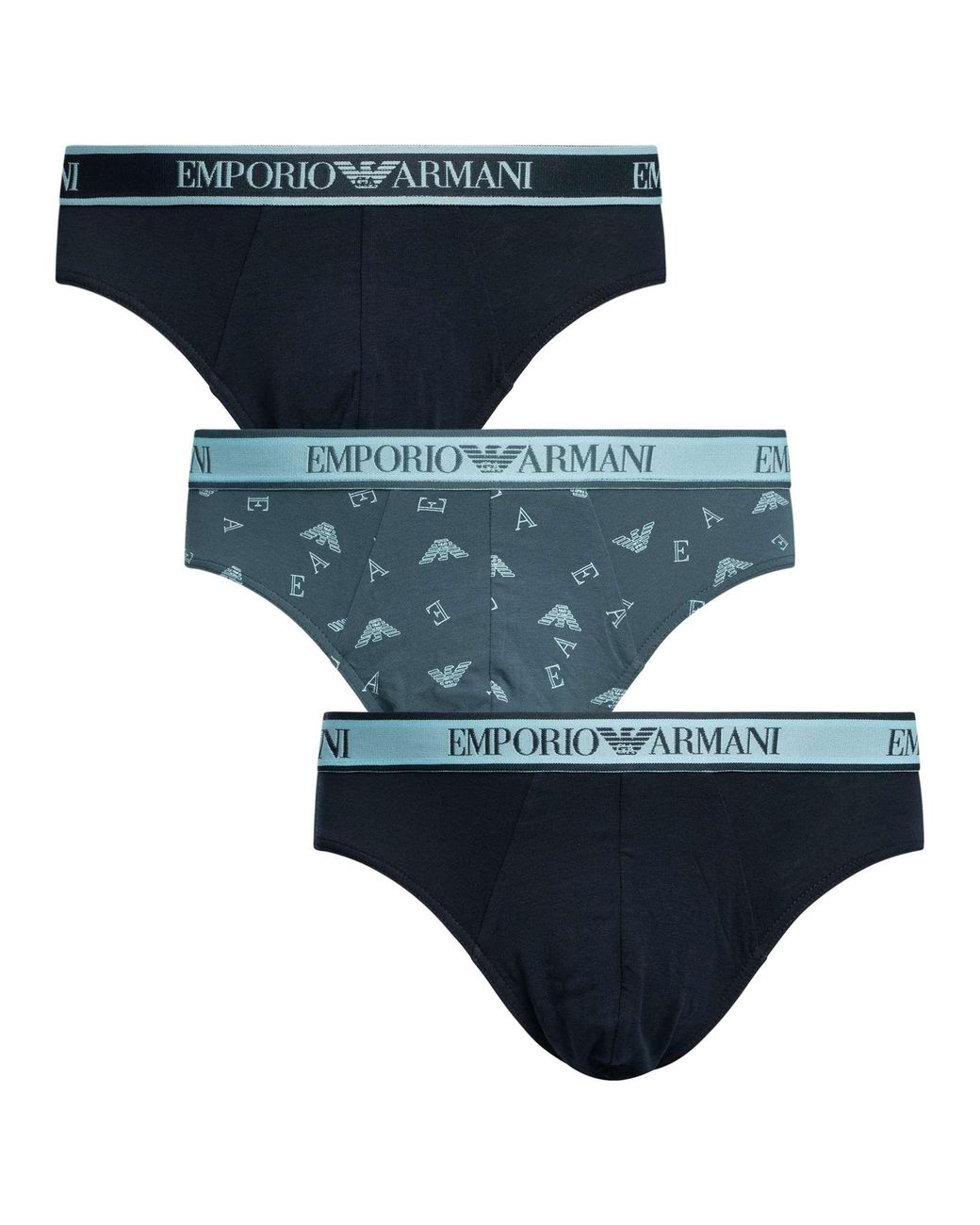 Emporio Armani Blue 3 Pack Briefs for men