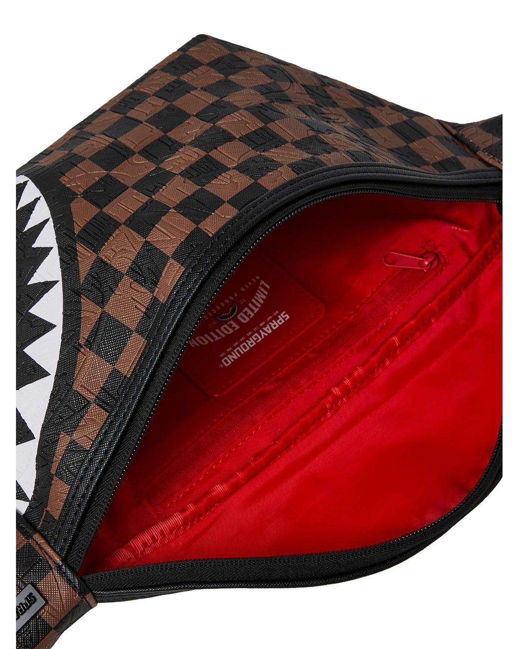 Sprayground Black Check 2 Emboss Savvy Crossbody Bag for men