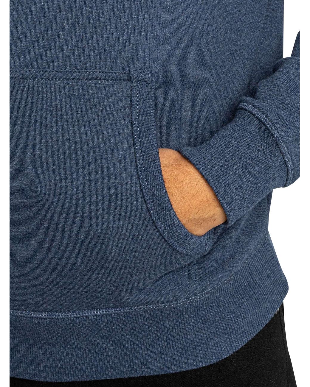 Superdry Blue Essential Logo Pullover Hoodie for men