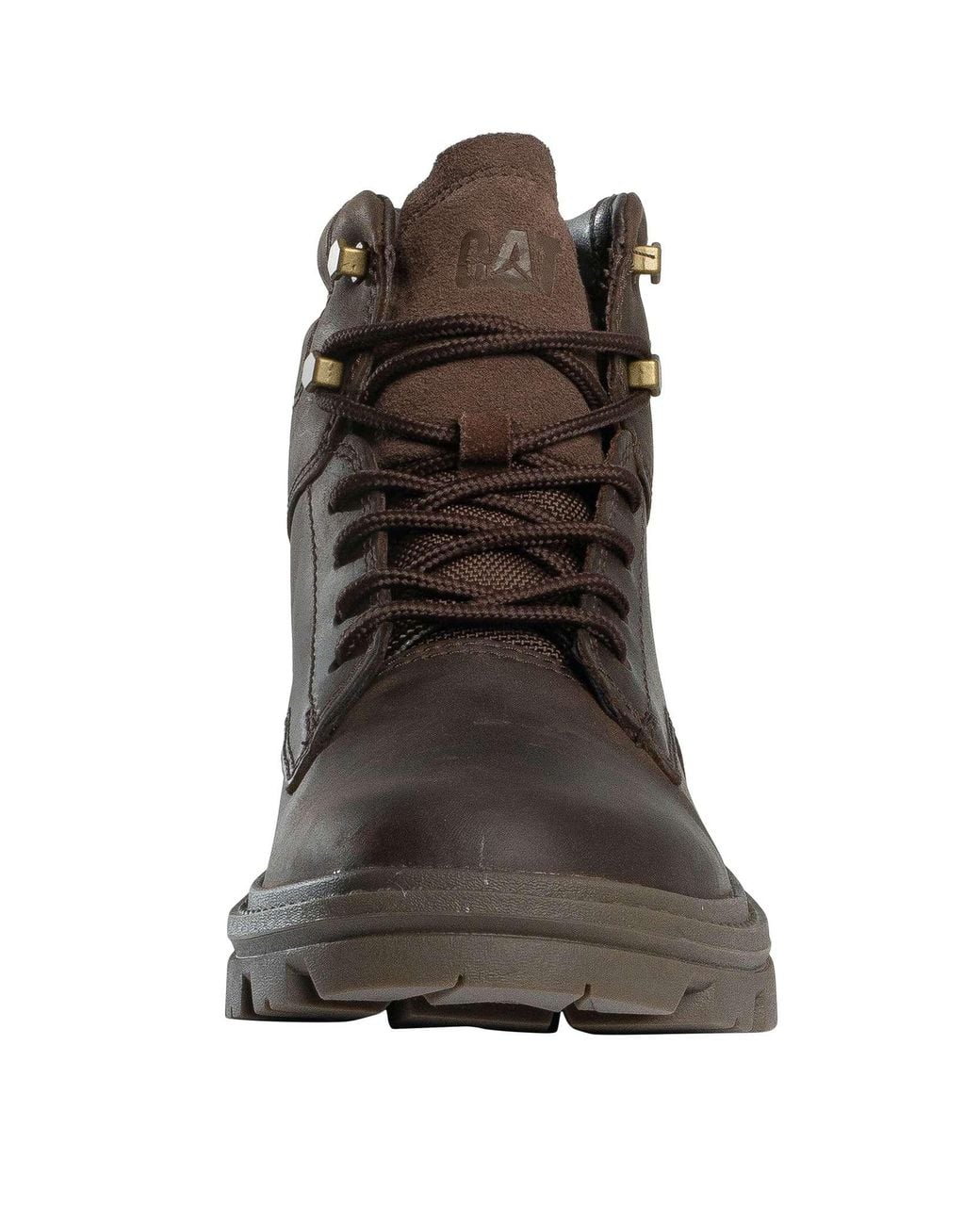 Caterpillar Brown Practitioner Mid Leather Boots for men
