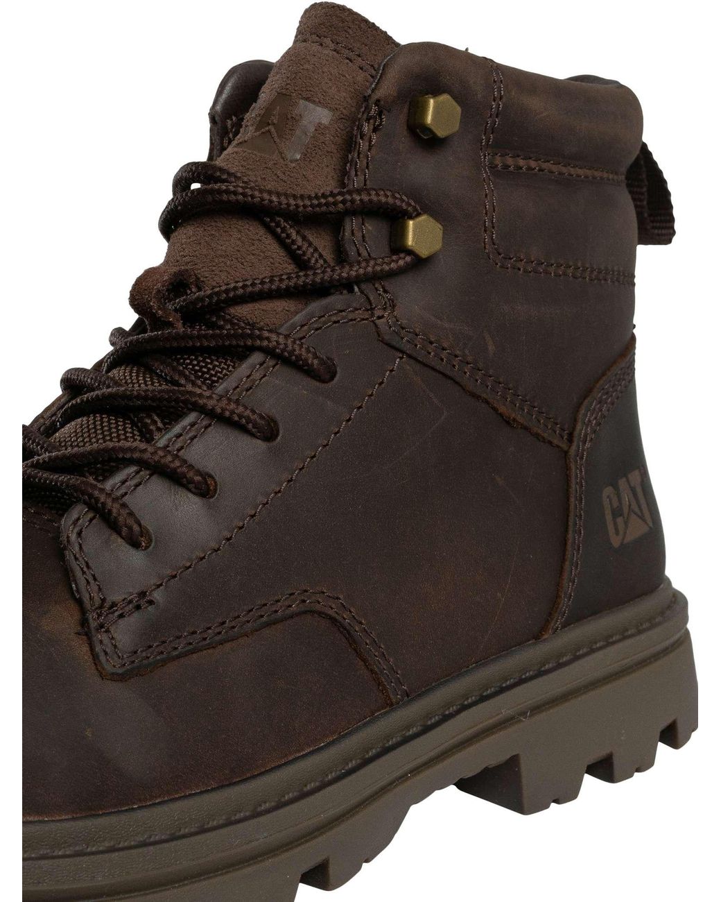 Caterpillar Brown Practitioner Mid Leather Boots for men