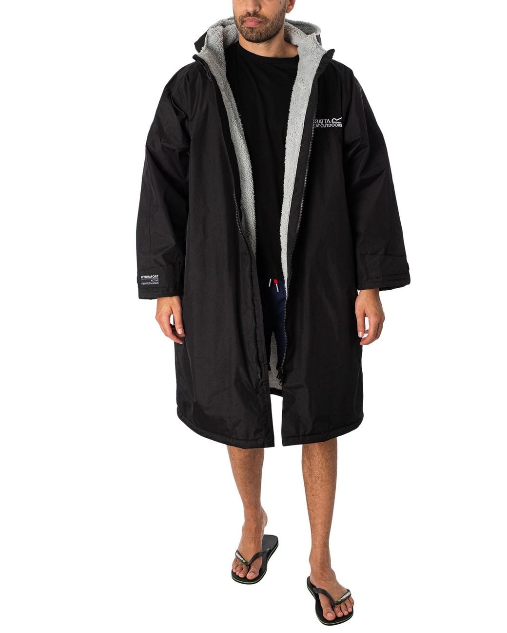 Regatta Black Waterproof Changing Robe for men