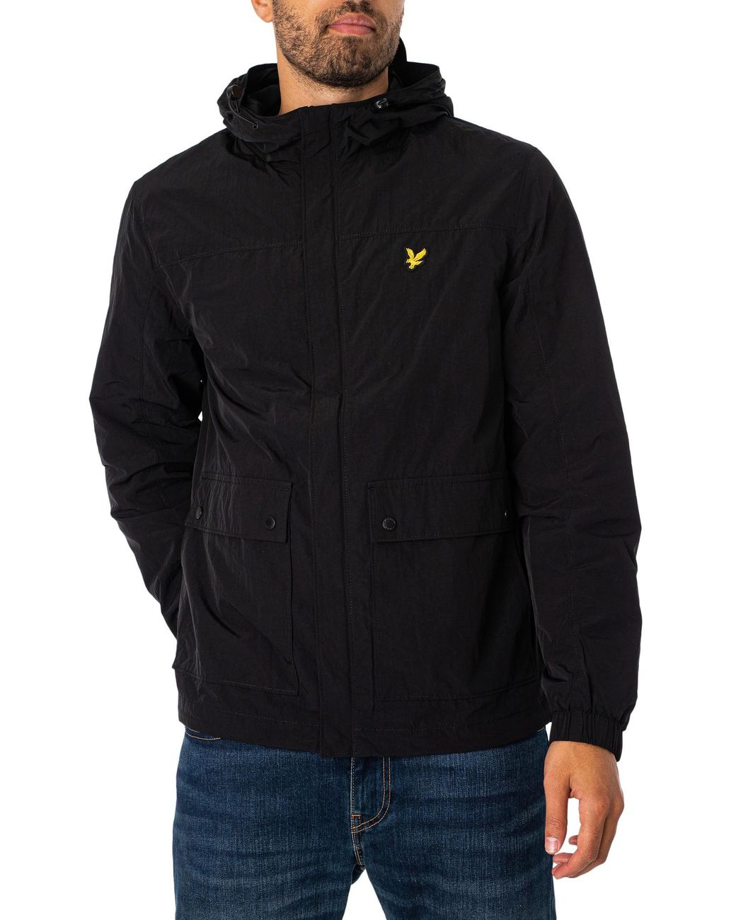 Lyle Scott Hooded Pocket Jacket in Black for Men Lyst UK