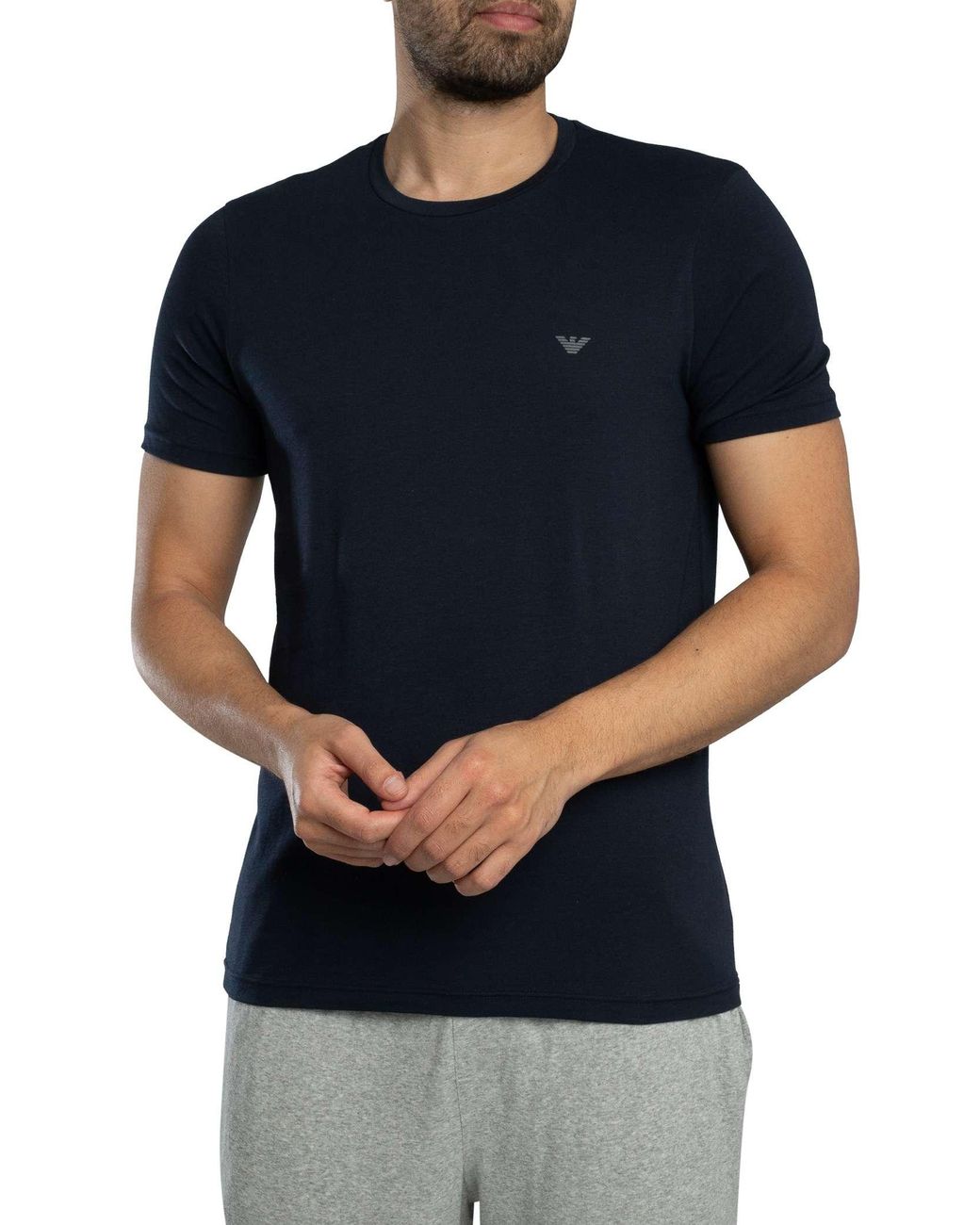 Emporio Armani Gray 2 Pack Lounge Crew T-Shirt for men